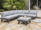 Salon de jardin d'angle bas NEWYORK 5/6 places en aluminium gris DCB Garden - Autre vue