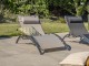 Lot de 2 bains de soleil empilables CL76GREY chaises longues alu et textilene DCB Garden - Autre vue