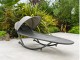 Bain de soleil HOSSEGOR avec brise-soleil chaise longue en acier DCB Garden - Autre vue