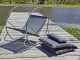 Rocking chair de jardin CAPRERA en textilene et inox gris DCB Garden - Autre vue