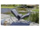 Rocking chair de jardin CAPRERA en textilene et inox gris DCB Garden - Autre vue