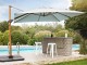 Parasol deporte SEVILLA 2,5x2,5 m aluminium imitation bois DCB Garden - Autre vue