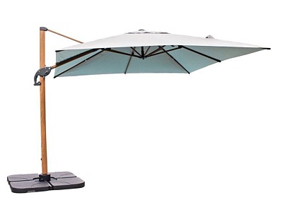 Parasol deporte SEVILLA 2,5x2,5 m aluminium imitation bois DCB Garden