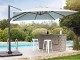 Parasol deporte SEVILLA 2,5x2,5 m aluminium gris anthracite toile polyester DCB Garden - Autre vue