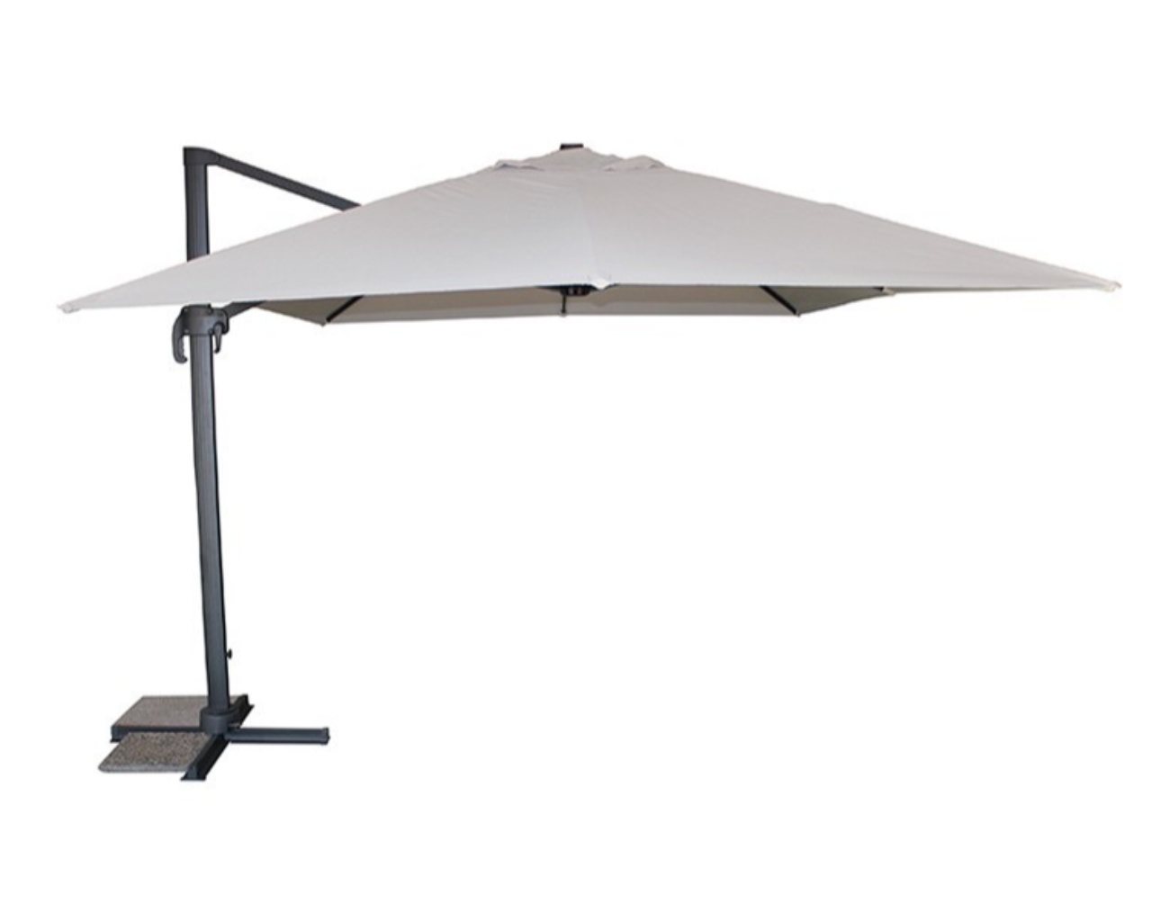 Parasol deporte SEVILLA 4x3m aluminium gris anthracite DCB Garden