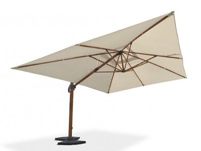 Parasol deporte SEVILLA 4x3m aluminium bois et polyester DCB Garden