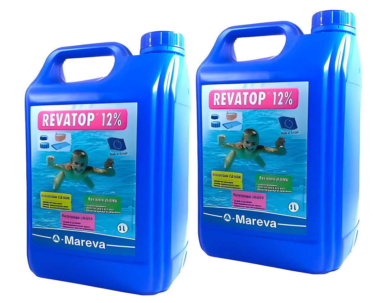 Traitement rattrapage eau verte REVATOP 12% 2 x 5 L Mareva