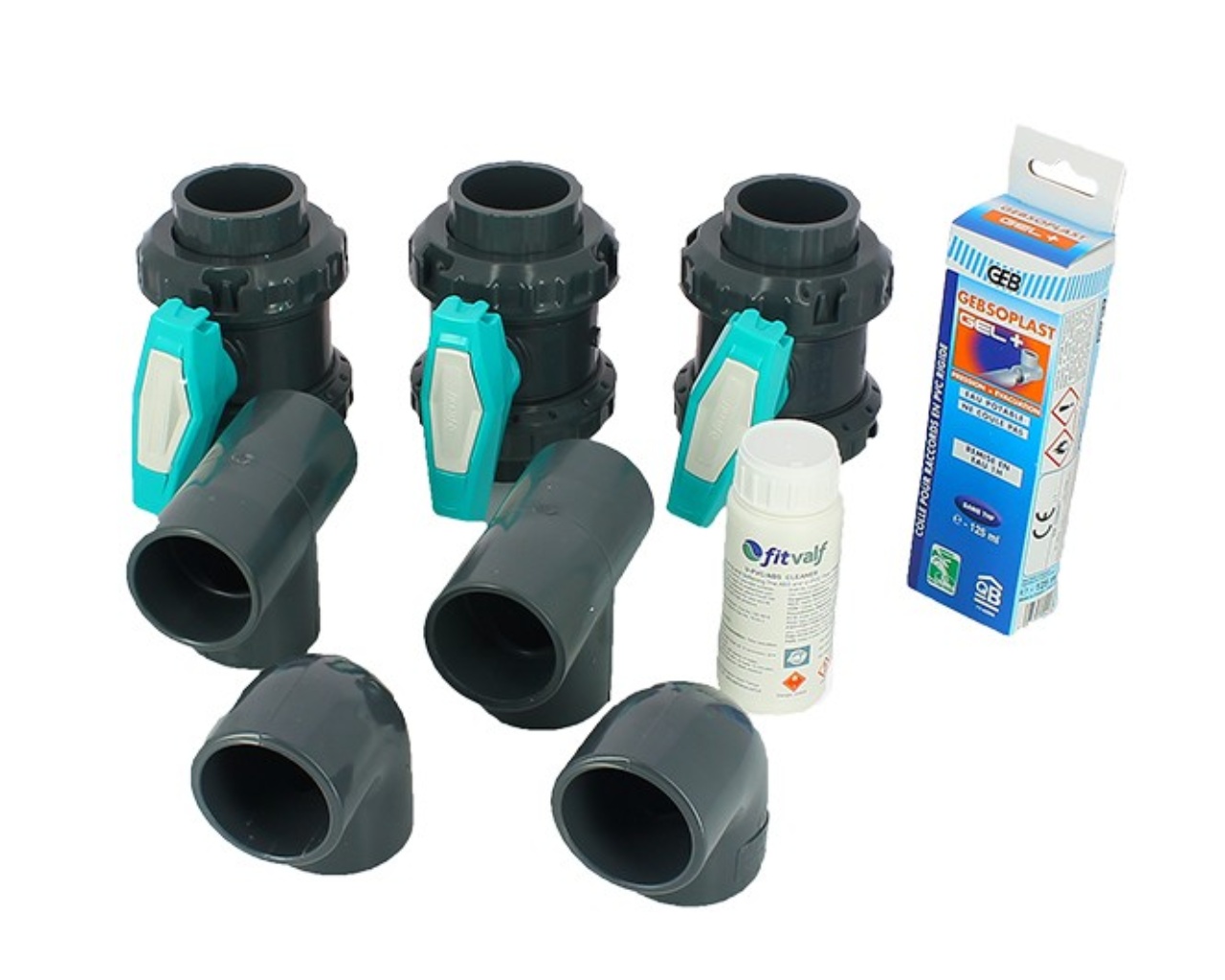 Kit By-Pass piscine MAREVA diametre 63 pour chauffage pompe a chaleur