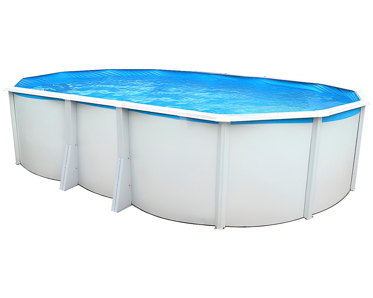 Piscine hors-sol acier Toi IBIZA COMPACT ovale 640X366X132cm filtre a sable 3,6m³/h