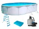 Piscine hors-sol acier Toi PRESTIGIO ovale 640x366x132cm filtre 8.5m3/h + liner 60/100