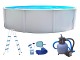 Piscine hors-sol acier Toi CANARIAS ronde Ø2.30x1.20m + kit entretien + couverture