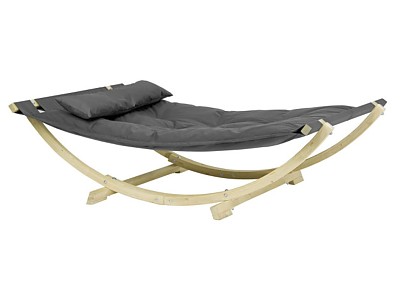 Lit terrasse suspendu luxe XXL flottant LOUNGE BED Amazonas en bois