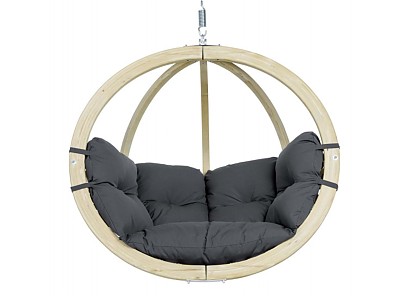 Fauteuil suspendu Globo CHAIR Amazonas anthracite en bois