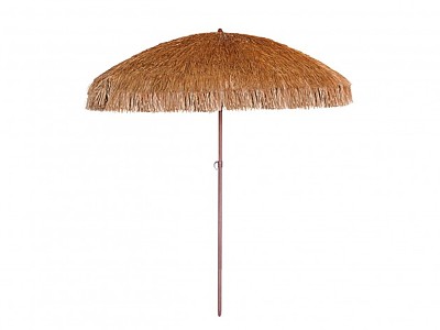 Parasol paillote a franges HAWAI Ø200cm en acier finition bois DCB Garden