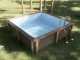 Kit piscine beton NATURALIS carree 3,24 x 3,24 x 1,28m aspect bois - Autre vue