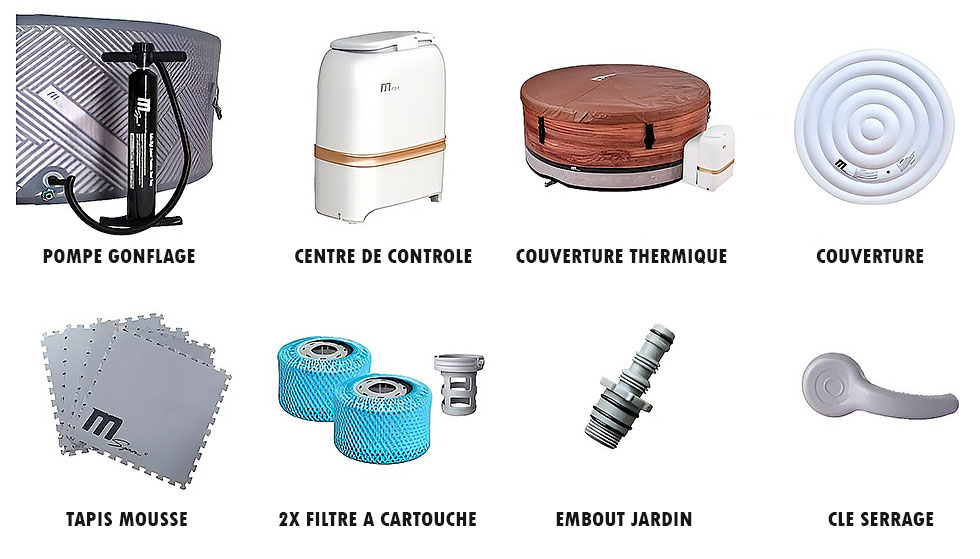 Contenu du carton du Spa rigide DUET MSpa