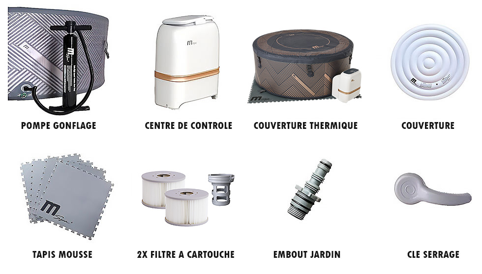 Contenu du carton du Spa rigide NAVAL MSpa