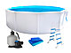 Piscine hors-sol Toi PRESTIGIO ronde 3.50 x 1.2m filtre a sable 6m3/h + liner 60/100
