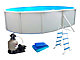 Piscine hors-sol acier Toi PRESTIGIO ovale 550x366x120cm filtre a sable 6m3/h