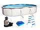Piscine hors-sol acier Toi PRESTIGIO ovale 640x366x132cm filtre 8.5m3/h + liner 60/100