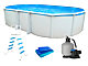Piscine hors-sol acier Toi IBIZA ovale 640X366X132cm filtre a sable