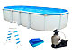 Piscine hors-sol acier Toi IBIZA ovale 730X366X132cm filtre a sable