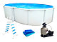 Piscine hors-sol acier Toi IBIZA Prestige ovale 550X366X132cm filtre a sable
