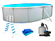 Piscine hors-sol acier Toi MAGNUM ovale 550x366x132cm filtre a sable 6m3/h