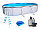 Piscine hors-sol acier Toi MAGNUM ovale 640x366x132cm filtre a sable 6m3/h