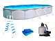 Piscine hors-sol acier Toi PRESTIGIO ovale 915x457x132cm filtre 12m3/h + liner 60/100