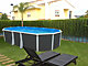 Kit piscine hors-sol acier Toi ANTHRACITE IBIZA ovale 640X366X132cm filtre a sable - Autre vue