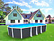 Kit piscine hors-sol acier Toi ANTHRACITE IBIZA ovale 945X457X132cm filtre a sable - Autre vue