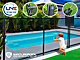 Barriere piscine demontable SECURIPOOL Noire 6m fixations 16mm