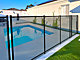 Portillon automatique SECURIPOOL 130cm Noir fixations 16mm barriere piscine demontable - Autre vue