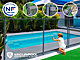 Barriere piscine demontable SECURIPOOL Gris Anthracite 1m fixations 16mm