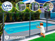 Barriere piscine demontable SECURIPOOL Gris Anthracite 8m fixations 16mm