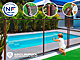 Barriere piscine demontable SECURIPOOL Marron Chocolat 5m fixations 16mm