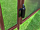 Portillon automatique SECURIPOOL 130cm Marron Chocolat fixations 16mm barriere piscine demontable - Autre vue