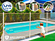 Barriere piscine demontable SECURIPOOL Sable 8m fixations 16mm