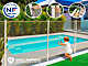 Barriere piscine demontable SECURIPOOL Sable 1 a 10m fixations 16mm