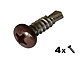 Lot de 4 vis Inox MARRON CHOCOLAT Poteau Securipool barriere piscine