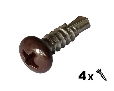 Lot de 4 vis Inox MARRON CHOCOLAT Poteau Securipool barrière piscine