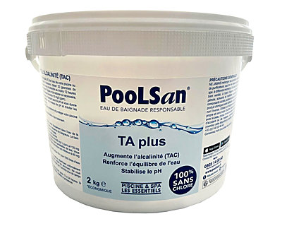 Equilibre de l'eau TAC+ TA+ piscine Poolsan seau 2 kg