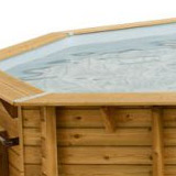 Piscine bois allongee Ubbink URBANPOOL 335x485x120cm Liner Gris - Piscine bois Nortland Ubbink URBANPOOL Complète et prête à nager