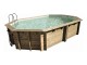 Piscine bois allongee Ubbink URBANPOOL 400x670x130cm Liner Gris - Autre vue
