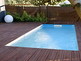 Piscine bois Ubbink AZURA 250x450x126cm liner Beige filtration a sable - Autre vue