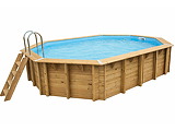 Piscine bois Ubbink AZURA 300x400x120cm liner Bleu filtration a sable - Autre vue