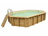 Piscine bois Ubbink AZURA 300x400x120cm liner Beige filtration a sable - Autre vue