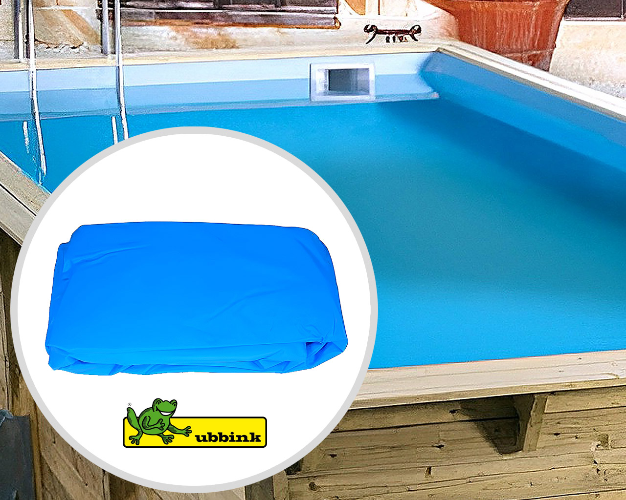 Liner piscine Ubbink Azura rectangulaire 200x400x126cm 75/100eme Bleu