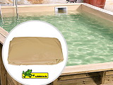 Liner piscine Ubbink piscine bois 300x300x126cm 75/100eme Beige